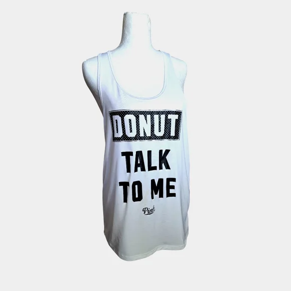 PINK Victoria's Secret White Sz XS Tank Top (Flawed) - Picture 1 of 4